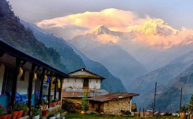 mountain views from ghandruk village