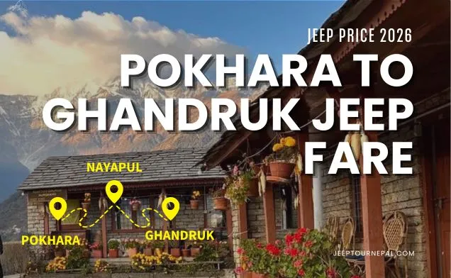 jeep hire price from pokhara to ghandruk nepal 2026